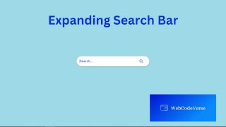 Create an Expanding Search Bar with HTML, CSS, and JavaScript | Tutorial
