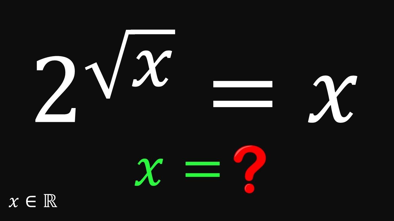 LAMBERT W FUNCTION Is The Key To Answering This Type Of Question - YouTube