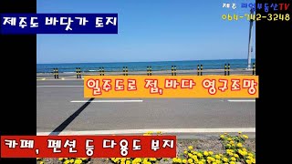 제주시 한경면 판포리 4차선 대로변에 접해있는 영구 바다조망 토지를 소개합니다.