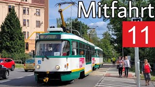 Tramvaj Liberec | Mitfahrt | Tatra T3R.PLF | Linie 11 | Liberec Viadukt - Jablonec n.N. Tyršovy sady