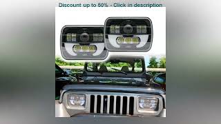 5x7 Led Headlights 7x6 High/Low Beam with DRL Turn Signal Light Sealed Beam Compatible with Jee