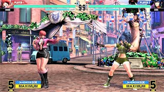 Shermie vs Leona Heidern (Hardest AI) - KOF XV