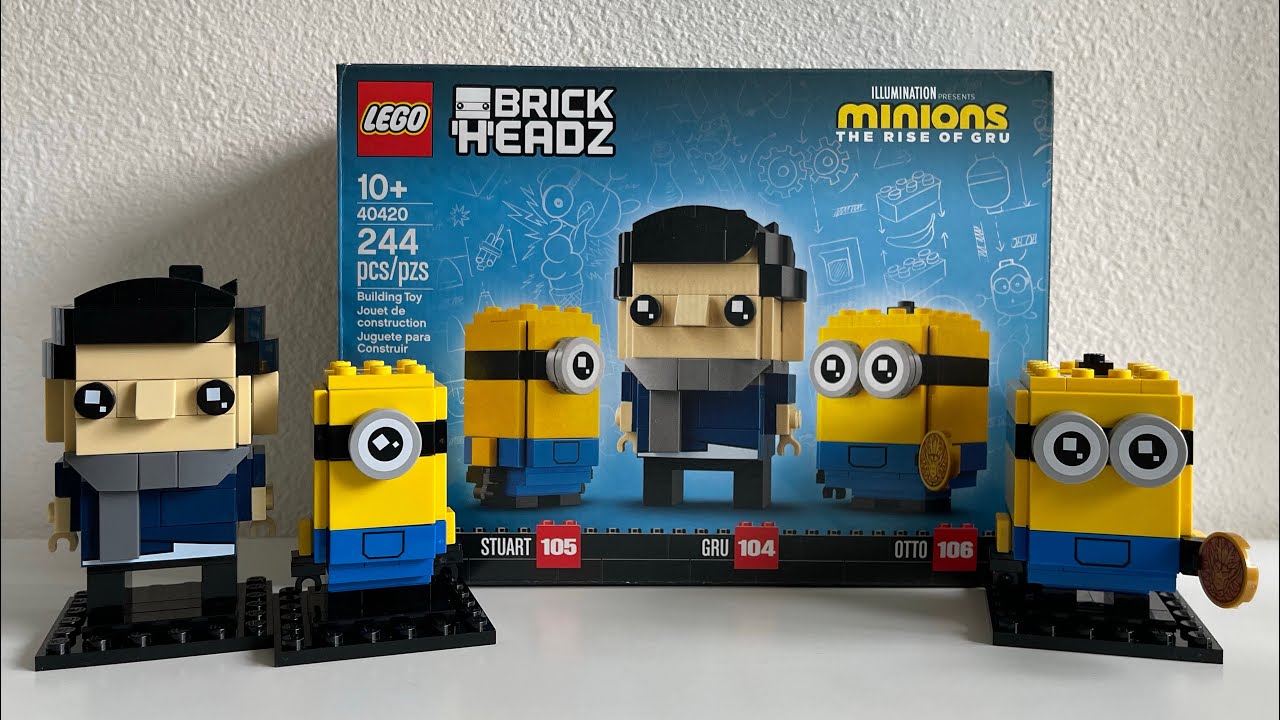 Building Lego Brickheadz 40420 Gru, Stuart And Otto | Minions: The Rise ...