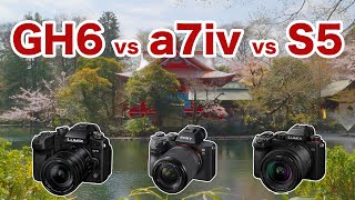 Panasonic Lumix GH6 vs S5 vs Sony a7iv video test with English subtitle