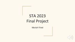 Statistics Final Project