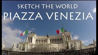 Piazza Venezia ROME - Sketch the World - Joshua Boulet in Italy