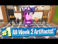 Week 2 Alien Artifact Locations - Fortnite (Chapter 2 Season 7)