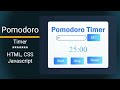 Build a Stunning Pomodoro Timer! in 15 Minutes | #html #css #javascript #timer