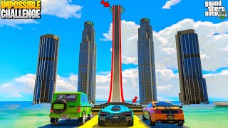 Indian Cars Vs Super Cars Vs Impossible Twin Tower Climb Challenge | GTA 5 Indian Cars