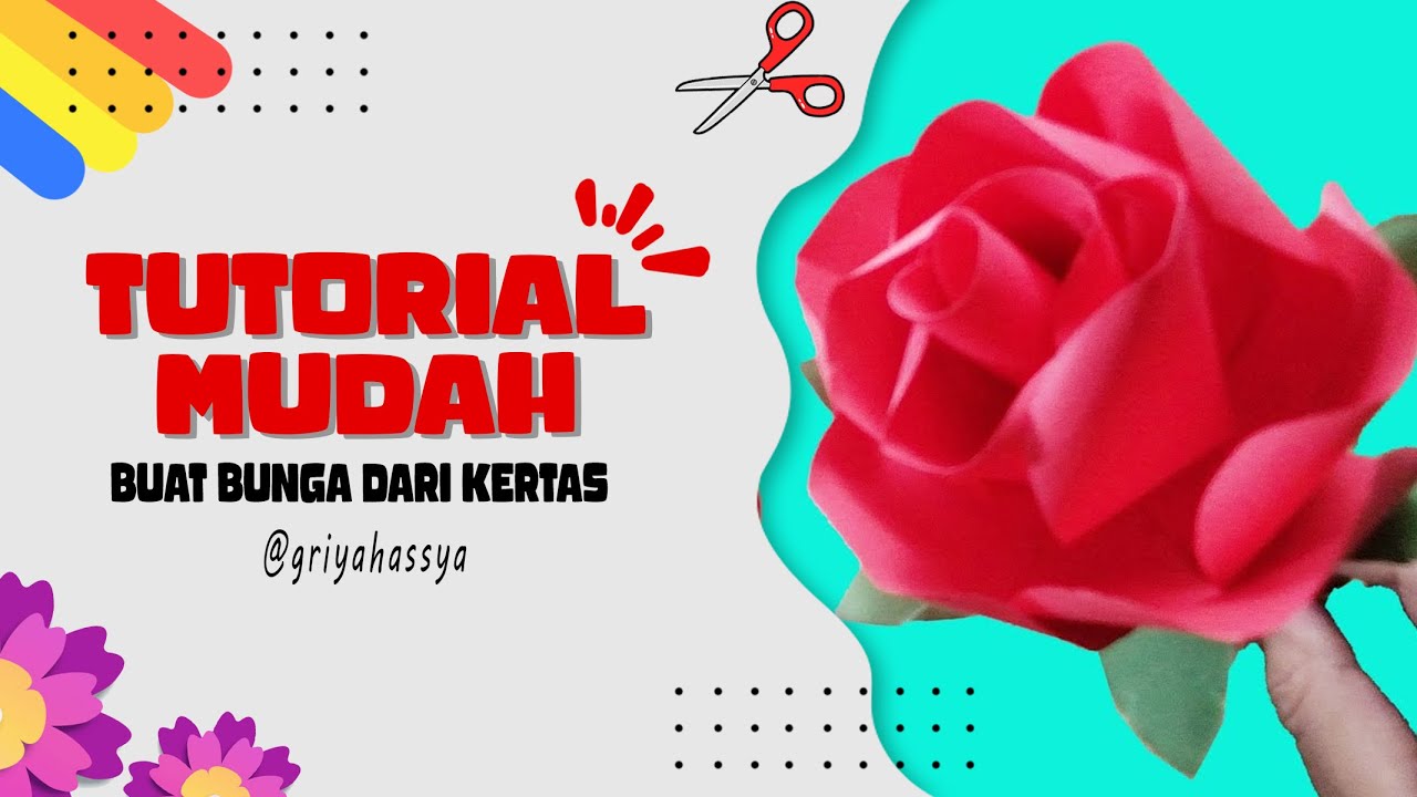 Cara Bikin Bunga Dari Kertas Origami | Cara Membuat Bunga Dari Kertas ...