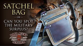 Making a Leather Bag Satchel with an AK-47 / AK-74 Sling. Leatherworking ASMR