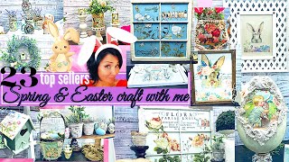 How to create 23🐣of my BEST Spring and Easter crafts - Diys that sell quickly!! High end diy decor
