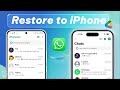 How to Restore WhatsApp Backup from Google Drive to iPhone [2026 Full Guide]