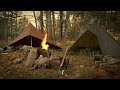 CAMP VIBES - Late Fall Camping Trip with an OLD Friend. Beautiful Fall Colors, Steak, Firepit Build.