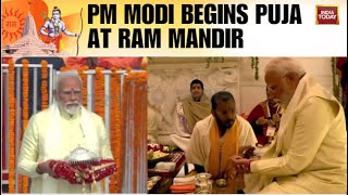 PM Modi Begins His Grand Puja At Ram Mandir At Ayodhya | Ram Mandir Inauguration