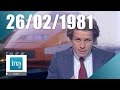 20h Antenne 2 du 26 février 1981 - Record de vitesse du TGV | Archive INA