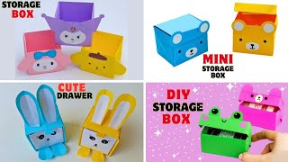 4 Beautiful and Easy Storage Boxes/Mini Box From Paper/DIY Gift Box/ easy papercraft