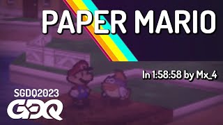 Paper Mario by Mx_4 in 1:58:58 - Summer Games Done Quick 2023
