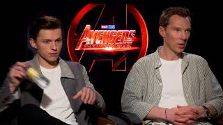 Avengers Infinite War -  Itw Benedict Cumberbatch and Tom Holland (CamX) (official video)