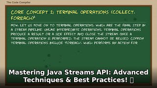 Mastering Java Streams API: Advanced Techniques & Best Practices! 🚀 Boost Your Java Skills