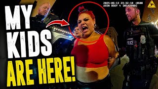 Entitled Mom Screamed at Cops… Then Got Arrested in Front of Her Kids