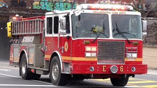 Philadelphia Fire Department Ladder 16 & Engine 6 Responding