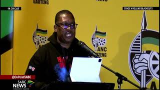 Lesufi says ANC will prioritise the needs of the people in Gauteng