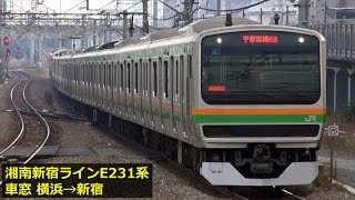 湘南新宿ラインE231系 2階席車窓【2】横浜→新宿