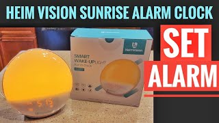 SET ALARM Heim Vision SunRise Alarm Clock A80S Wake Up Light