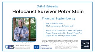 Talk and Q&A with Holocaust Survivor Peter Stein