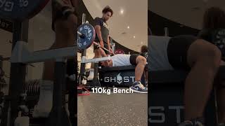 245lb Bench press #benchpress #gymvideos #powerlifting #gym #110 #245