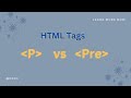 The Difference Between P And Pre Tags In HTML