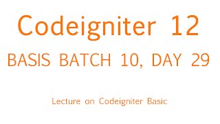 Codeigniter Bangla tutorial Part 12