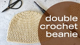 How to Crochet a Basic Double Crochet Beanie Video Tutorial Learn How to Crochet Hats in the Round