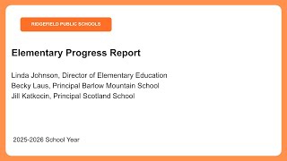 Elementary Progress Report