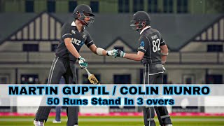 BROTHER OF DESTRUCTION [Munro & Guptil Scored 50 Runs Partnership in just 3 overs cricket 19 #shorts