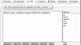MySQL Database Tutorial 9 Sort Direction‬ YouTube