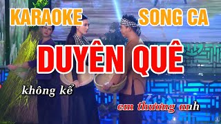 Karaoke | Duyên Quê | Kim Thoa ft Lê Sang (Song Ca) - Beat Chuẩn | Karaoke Nhạc Sống Mới Nhất