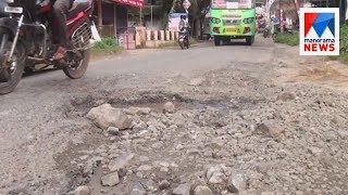 Poor condition of Cherpulassery road make life miserable Manorama News