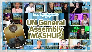 BTS "Permission to Dance" performed at the United Nations General Assembly reaction MASHUP