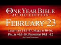 february 23 one year bible audio edition