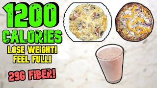 LOSE WEIGHT & FEEL FULL With This 1200 Calorie Diet Plan (3 Meals Only!)