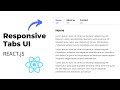 Create Responsive Tabs UI using React.js