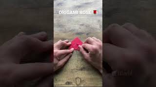 PAPER FLOWER ROSE ORIGAMI TUTORIAL | HOW TO MAKE PAPER FLOWER ROSE | DIY PAPER ROSE ORIGAMI