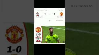 Manchester United vs Southampton 1-0