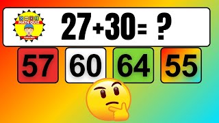 20 Math Quiz for Kids | Two Digit Addition Quiz