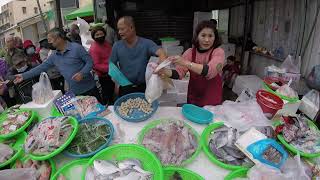 透抽一次狂賣好幾十份 台中大雅市場  海鮮叫賣哥阿源  Taiwan seafood auction