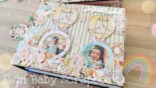Twin baby Scrapbook || First Birthday gift idea || Baby Album