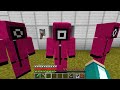 MINIONS PLAYING the SQUID GAME in GREEN LIGHT, RED LIGHT IN MINECRAFT - Gameplay
