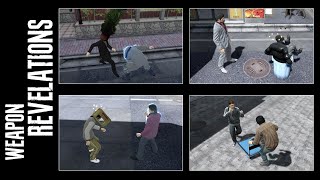 Kiryu / Saejima / Akiyama / Shinada / Weapon Revelations / How to do it / Yakuza 5